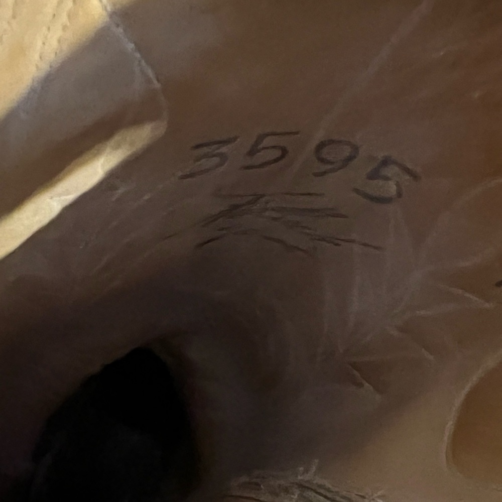 Men's Tan Leather Cowboy Boots - Picture 4 of 6